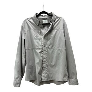 L.L. Bean Gray Casual Button Down Shirt